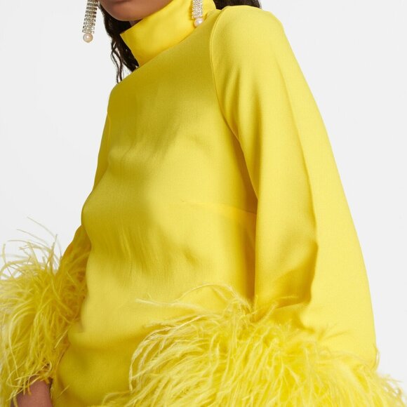 Taller Marmo Del Rio Feather Trim Dress  | Size EU44 I$1,690 Retail - Picture 2 of 5